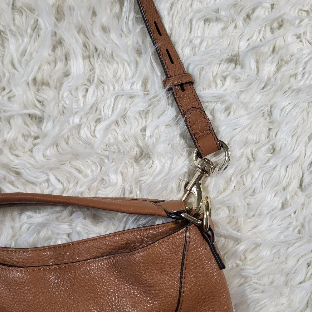 Rebecca Minkoff Brown Leather Moto Hobo Tassel Fringe Shoulder Bag